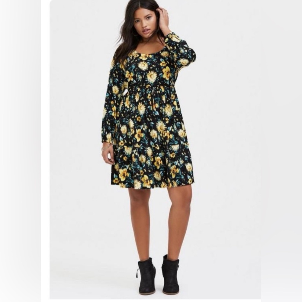 Torrid Sunflower Print Skater Dress